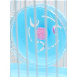 Клетка для грызунов «Пижон», двухэтажная с наполнением 31×24×40 см, голубая