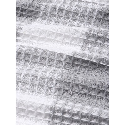 Плед вафельный Этель «Клетка» 150×240 см, светло-серый, хлопок 100%, 350 г