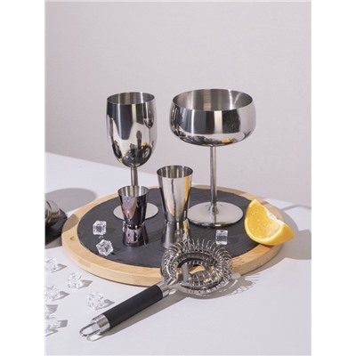 Бокал-коктейльная рюмка, 400 мл, 16×11.5 см, нержавеющая сталь, серебристый