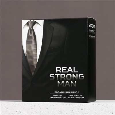 Подарочный набор REAL STRONG MAN, гель для душа и шампунь для волос, 2×200 мл, HARD LINE