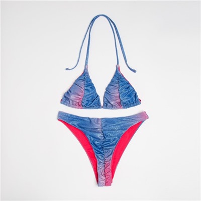 Купальник раздельный женский бикини MINAKU, розовый, размер 48, синий