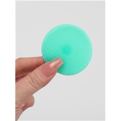 Щётка для умывания «Круг», силиконовая, на присоске, d=5.5 см, бирюзовая