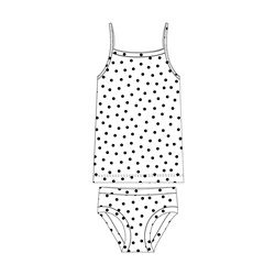 Комплект трикотажный для девочек: майка, трусы