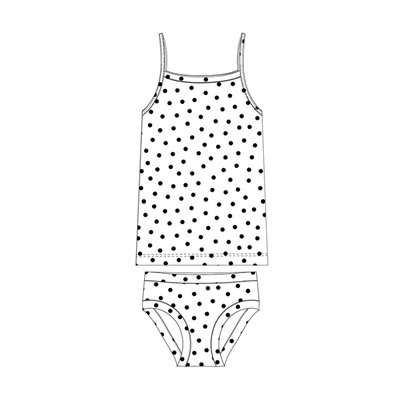 Комплект трикотажный для девочек: майка, трусы