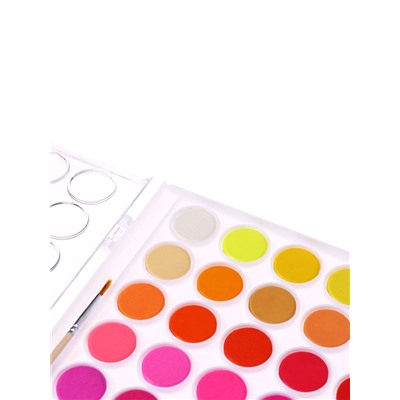 Краски акварельные 48 цветов, круглые, диаметр кюветы 23 мм, с кистью, пластиковый пенал, CALLIGRATA TOP