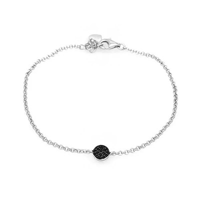 Браслет из серебра куб.циркон., МЦВ1019ч