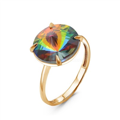 Серьги из золочёного серебра с кристаллами Swarovski 925 пробы с-002з-001VM