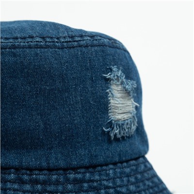 Панама унисекс MINAKU джинсовая, синяя, размер 56-58