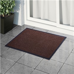 УЦЕНКА Коврик влаговпитывающий ребристый 50×80 см «Стандарт» цвет коричневый