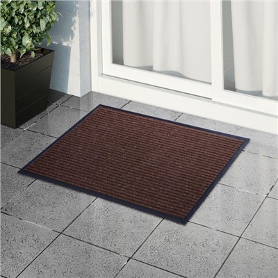 УЦЕНКА Коврик влаговпитывающий ребристый 50×80 см «Стандарт» цвет коричневый