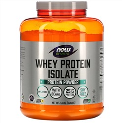 Now Foods, Sports, изолят сывороточного протеина, без добавок, 2268 г (5 фунтов)