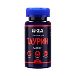 Таурин 1000 для повышения энергии и выносливости GLS Pharmaceuticals, 90 капсул по 400 мг