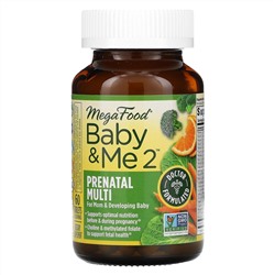 MegaFood, Baby & Me 2, витамины для беременных, 60 таблеток