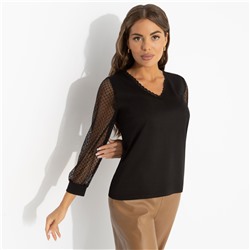 Блуза комбинированная, Попала в сказку (black)