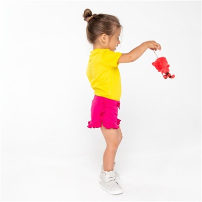 Футболка детская, рост 122 см, жёлтая