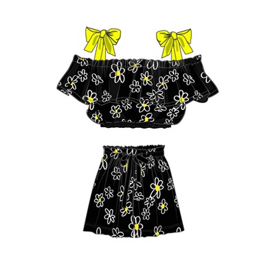 Комплект текстильный для девочек: топ, шорты