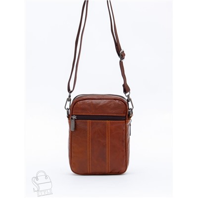 Сумка мужская кожаная 8613S brown Fuzhiniao