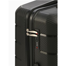 УЦЕНКА Чемодан 28", РР, 50*30*74, отд на молнии, код замок, 4 колеса, черный