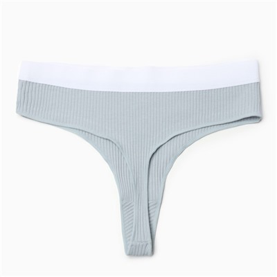 Трусы женские бразилиана MINAKU в рубчик, размер 40-42, серые