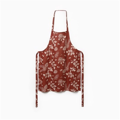 Фартук новогодний «Этель» «New Year's plants» 60×70 см, 100% хл, рогожка 186 г/м²