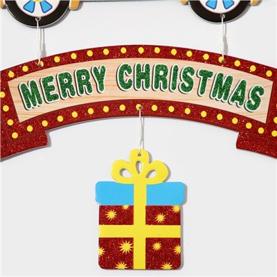 Новогоднее украшение настенное «Merry Christmas», подвеска, 45×38.5 см