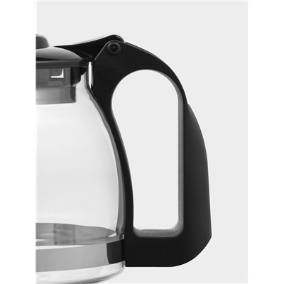 Заварочный чайник Доляна «Иллюзия», 700 мл, с металлическим ситом, стекло, чёрный