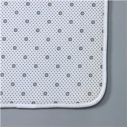 Коврики для ванной и туалета Доляна «Бурлеск», 2 шт., 50×80, 40×50 см, синие