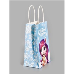 Пакет подарочный новогодний «Лошадка 2026», 12×21×9 см