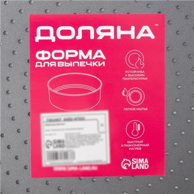 Форма для выпечки Доляна Galaxy перфорированная, 24×3 см, съёмное дно, антипригарное покрытие, цвет чёрный