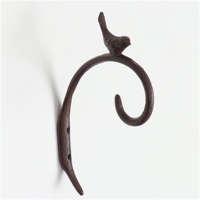 Крючок декоративный настенный «Птица», чугун, 14×23×2.5 см