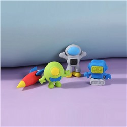 Набор ластиков "Космос", 4 фигурки, блистер, в ассортименте
