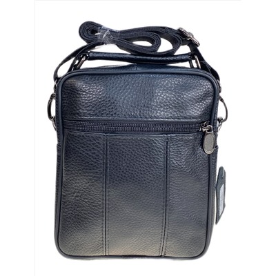 Сумка мужская из натуральной кожи, цвет черный