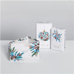 Набор новогодних подарочных коробок 10 в 1 «Счастливого Нового года», 12×7×4 - 32.5×20×12.5 см