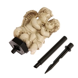 Садовый светильник «Ангелочки», уличный, на солнечной батарее, 45 см, 1 LED, свечение тёплое белое