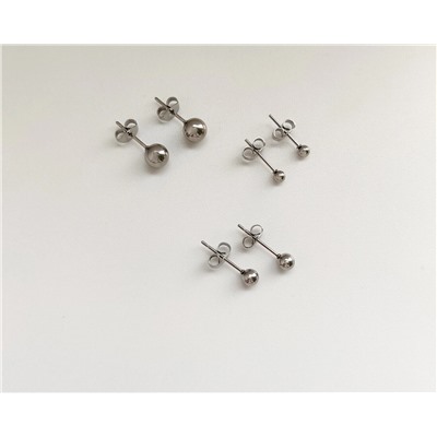 Серьги из стали (3 пары)