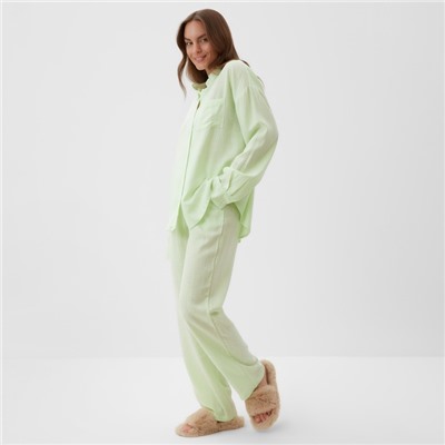 Пижама женская (рубашка, брюки) KAFTAN Lime series, размер 44-46