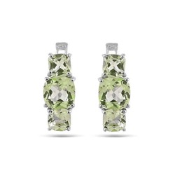 Серьги из серебра зеленый аметист, Идея