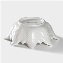 Салатник Magistro «Цветочек Бланш», 200 мл, d=13.5 см, фарфор, белый