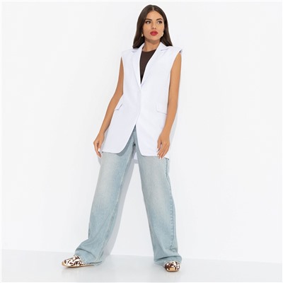 Жилет с подплечниками, Каноны глянца (белый)