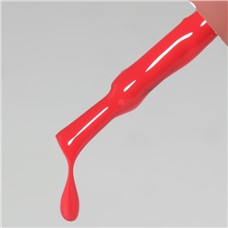 Гель лак для ногтей, однотонный, трехфазный, 10 мл, LED/UV, красный (136)