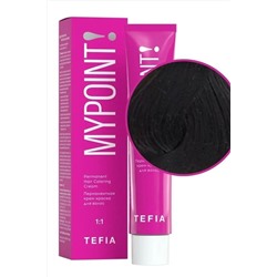 TEFIA Mypoint 1.0 черный Перманентная крем-краска для волос, 60 мл KRISTALLER, 1108655