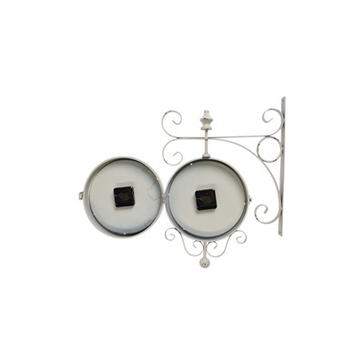 УЦЕНКА Часы настенные двусторонние, на подвесе «Мерано», дискретный ход, d=21.5 см, 46×29 см 28398