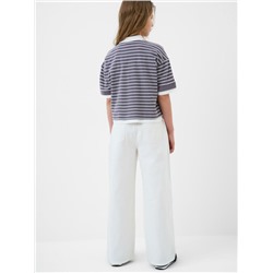 Брюки текстильные джинсовые для девочек