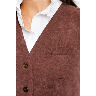 Костюм брючный вельветовый с жилеткой 399MOC