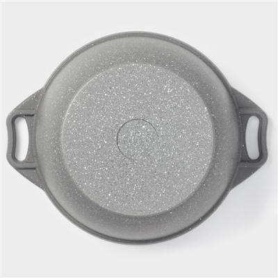 Кастрюля KUKMARA, 3 л, d=24 см, h=12.5 см, антипригарное покрытие, литой алюминий, серая