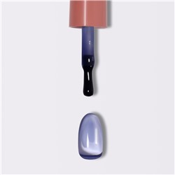 Гель лак для ногтей, витражный, трехфазный, 10 мл, LED/UV, синий (69)