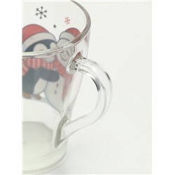 Кружки стеклянные новогодние «Персонажи», набор 2 шт.