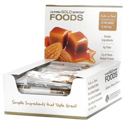 California Gold Nutrition, Батончики с карамелью и миндалем, 12 батончиков, 40 г (1,4 унции) каждый