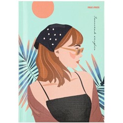 Записная книжка А6  80л "ДЕВУШКА В ОЧКАХ" 80-6736 Проф-Пресс