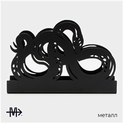 Салфетница Magistro «Змея», 14×4×9 см, чёрная